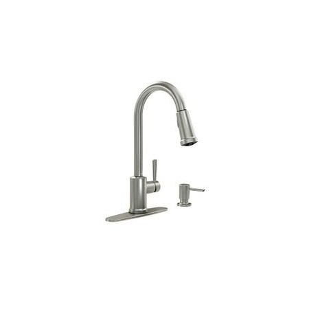 Moen Indi Spot Resist Stainless One-Handle High Arc Pulldown Kitchen Faucet 87090MSRS